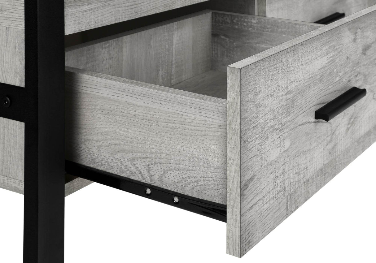 Contemporary Grey Laminate TV Stand With Storage Drawers - Sleep Galleria