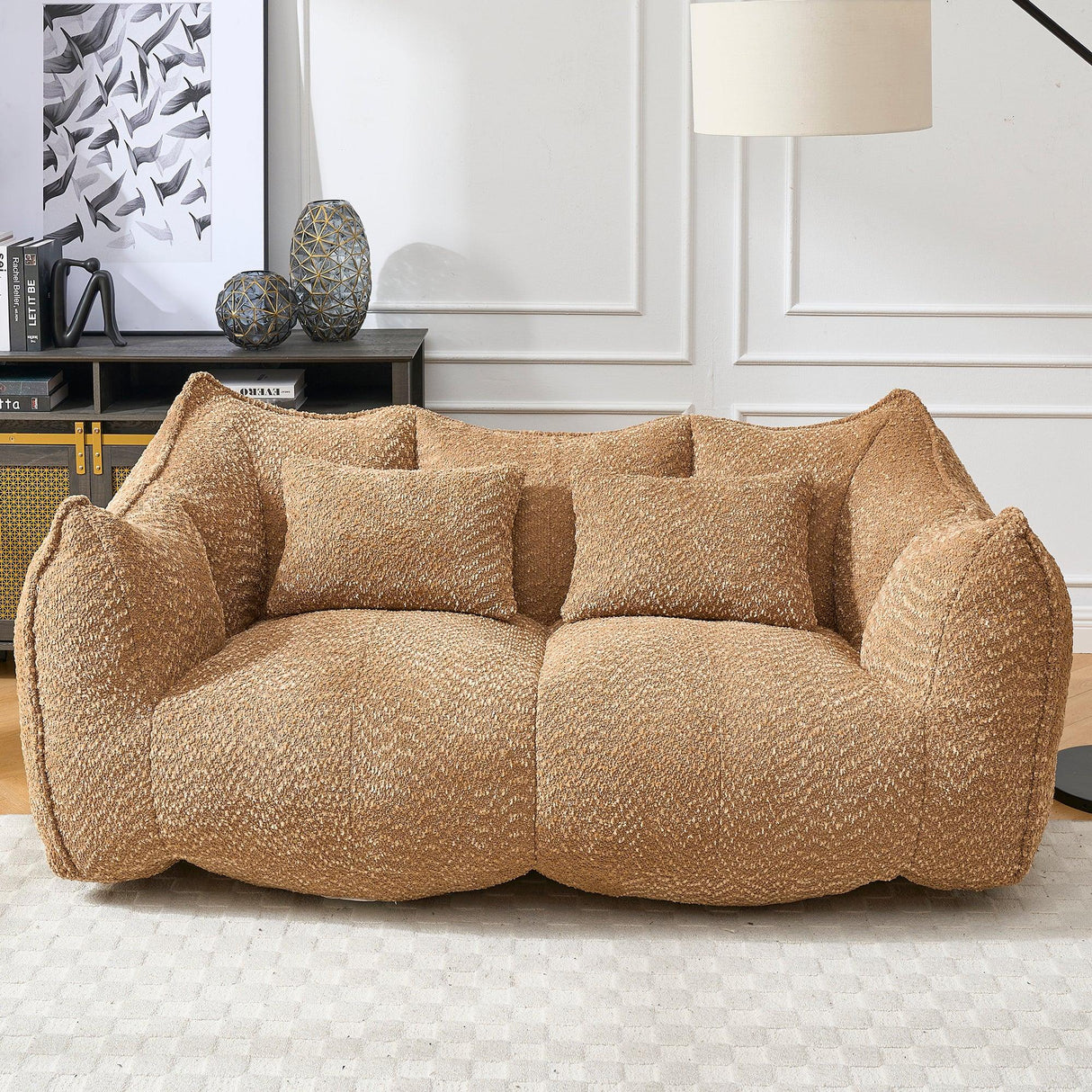 Dual Chenille Bean Bag Chair With High Resilience Foam - Omega Lifestyles