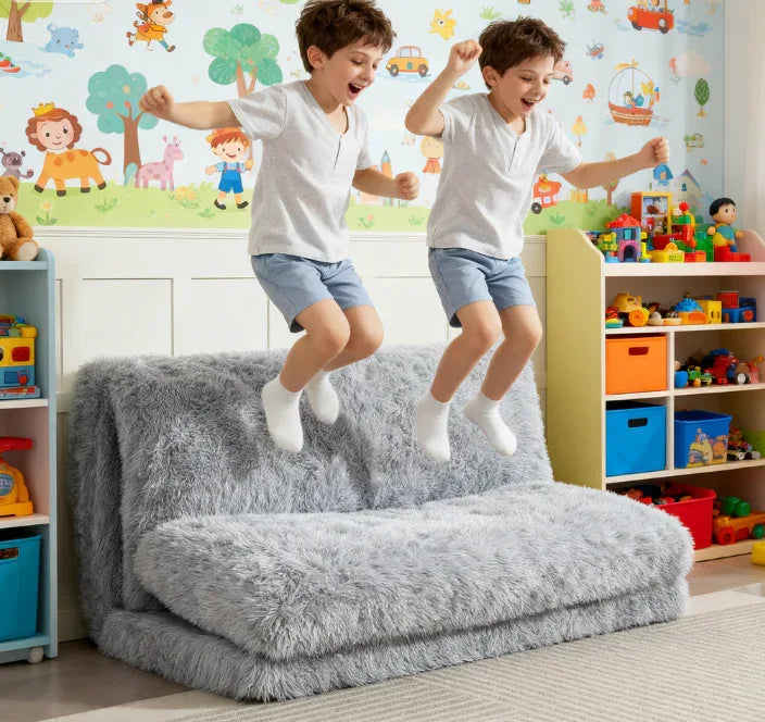 Ultra-Soft Plush Folding Foam Floor Mattress Sofa Bed - Omega Lifestyles