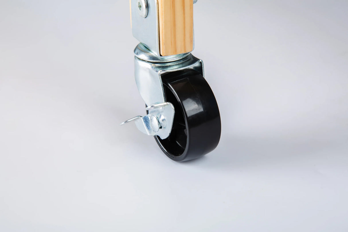 Rolling Kitchen Island Cart With Rubber Wood Tabletop - Omega Lifestyles