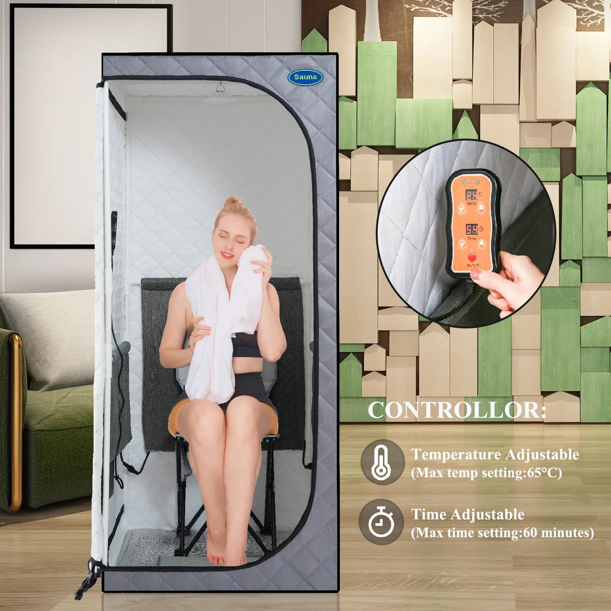 Portable Full Size Infrared Sauna Tent With Heating Foot Pad - Omega Lifestyles