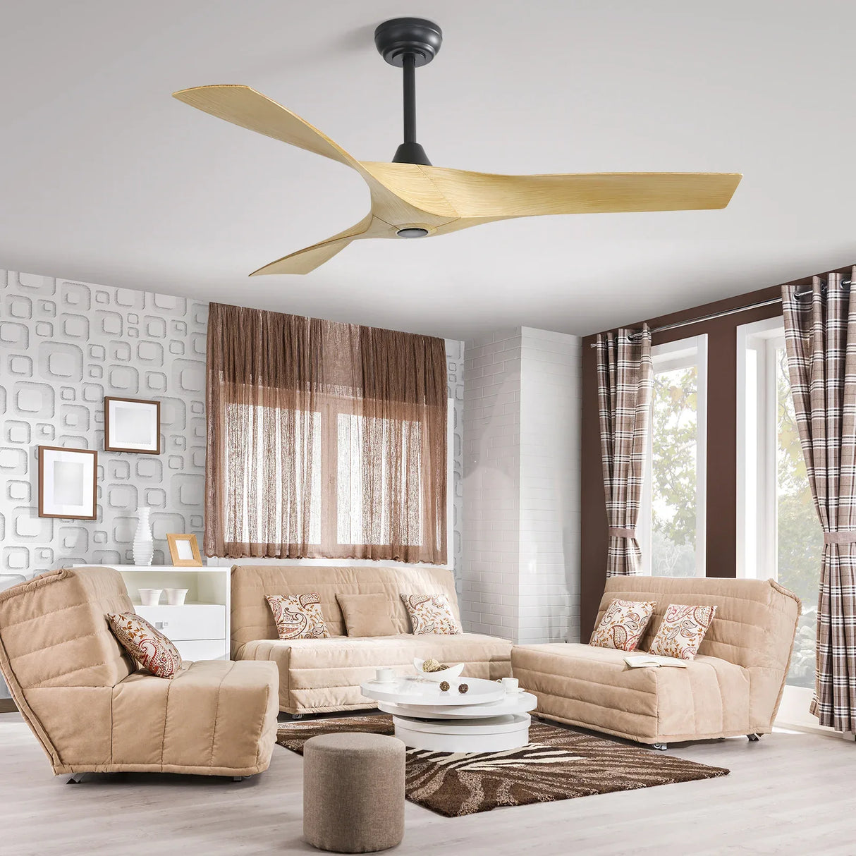 52-Inch Remote Control Reversible DC Motor Ceiling Fan - Omega Lifestyles