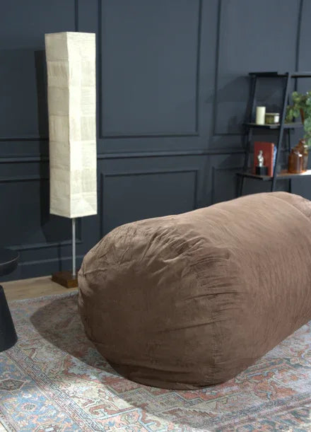 Microfiber Foam Filled Cylindrical 8-Foot Bean Bag Chair - Omega Lifestyles