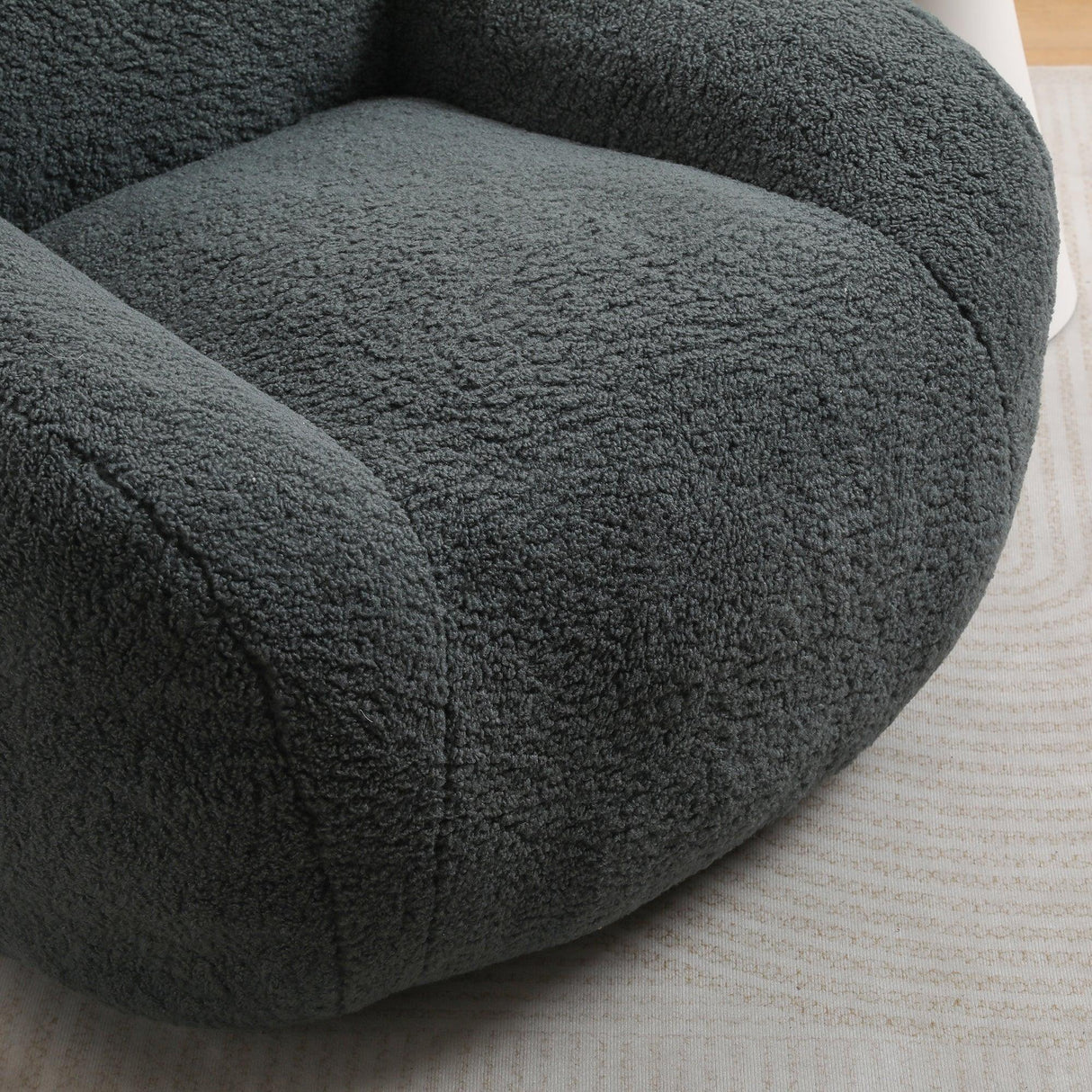 Spacious Memory Foam Teddy Fabric Bean Bag Chair - Omega Lifestyles