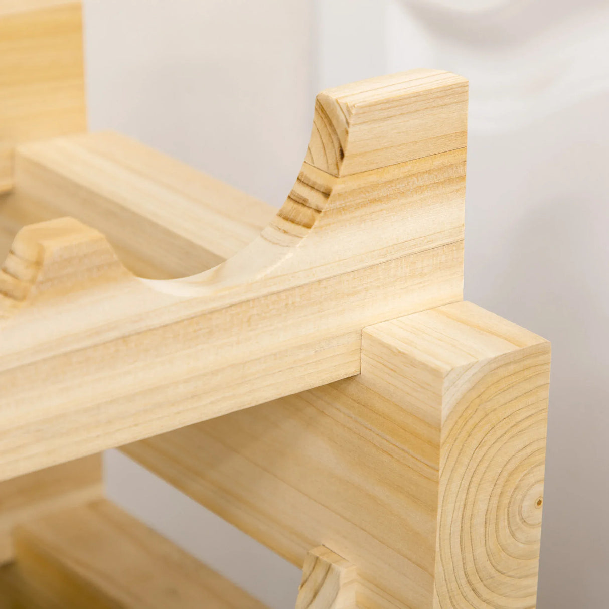 Natural Wood 72-Bottle Stackable Wine Rack Organizer - Omega Lifestyles