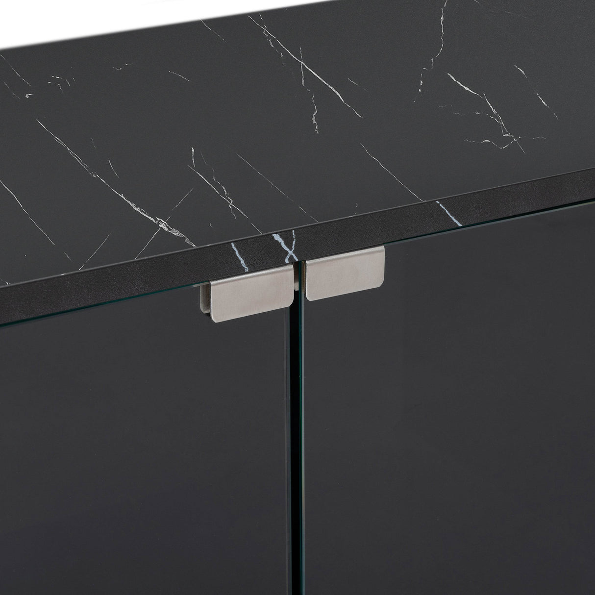 Modern APP Controlled LED Black Marble TV Stand - Sleep Galleria