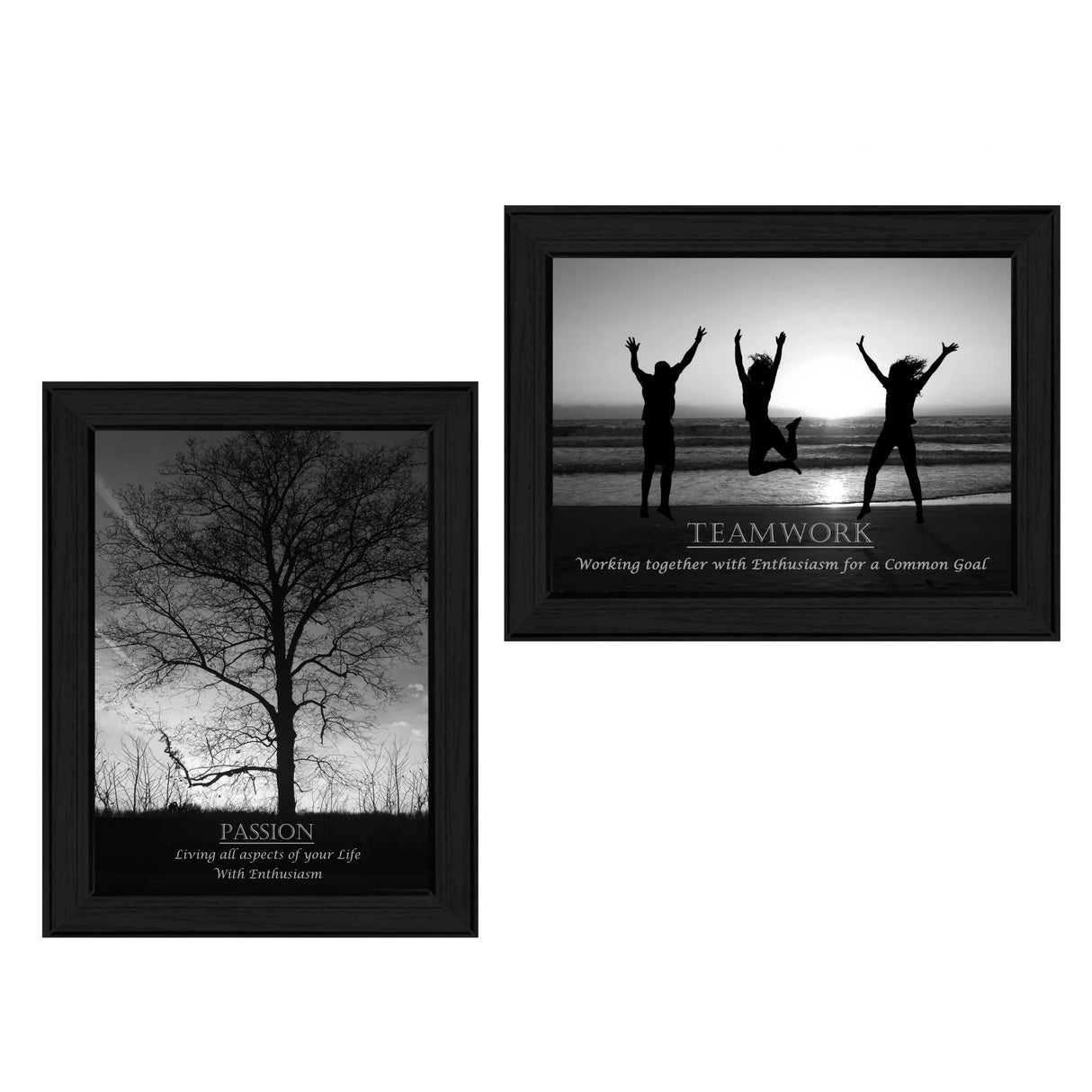 Passion And Teamwork 2-Piece Printed Wall Art Set - Omega Lifestyles