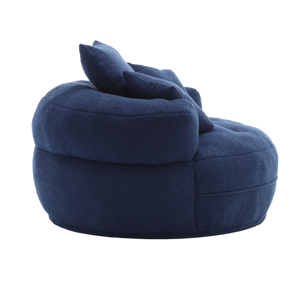 Modern Chenille Circular Sleeper Chair With Throw Pillows - Omega Lifestyles
