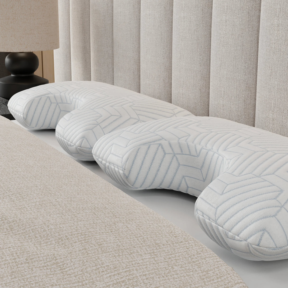 Ergonomic Cooling Contour Memory Foam Pillow - Omega Lifestyles