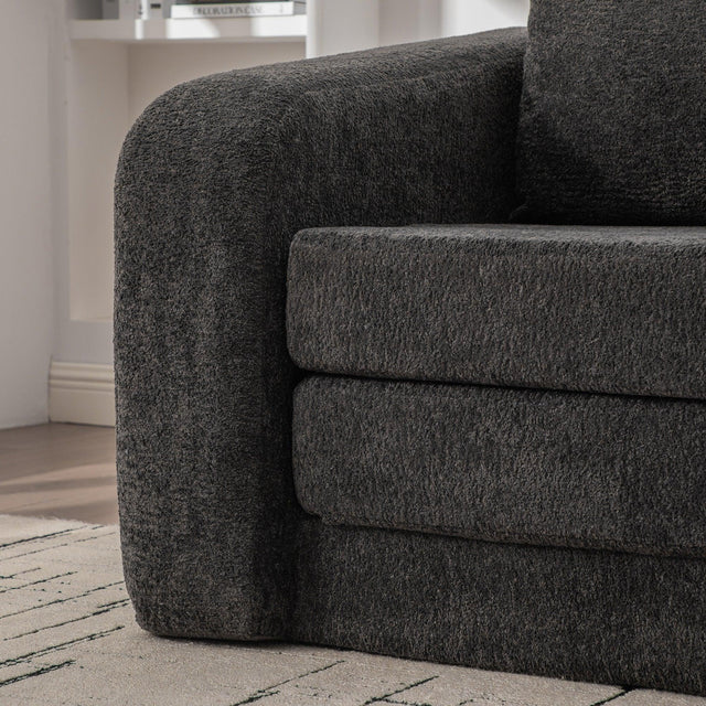 Convertible Chenille Sofa Bed Sleeper With Pillow - Omega Lifestyles