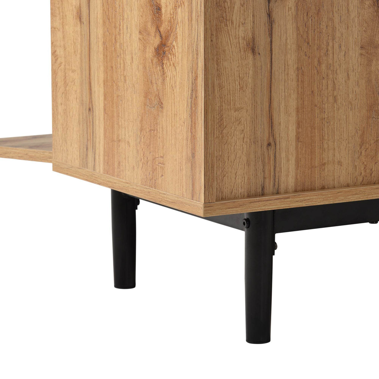 Modern Natural Wood MDF TV Stand Console - Sleep Galleria