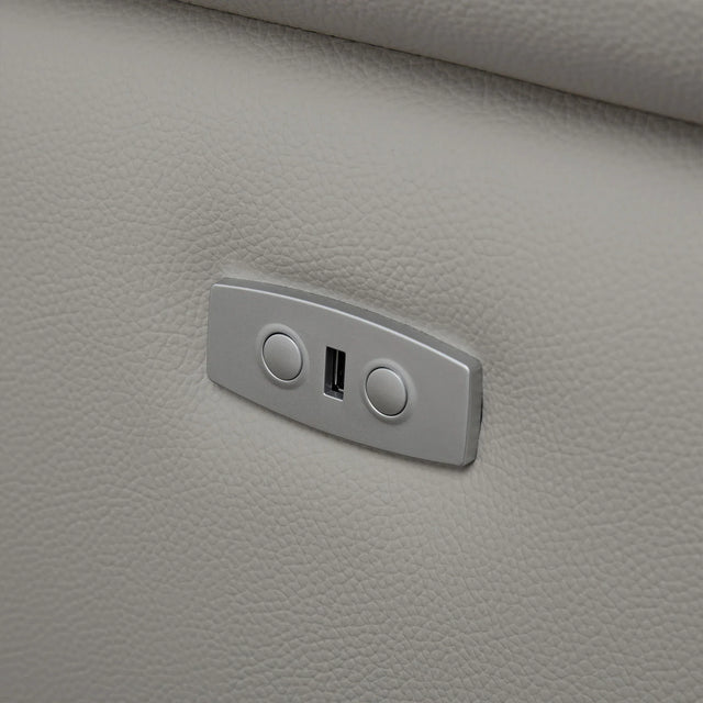 Electric Genuine Leather Reclining R Chaise Sofa With USB Port - Omega Lifestyles