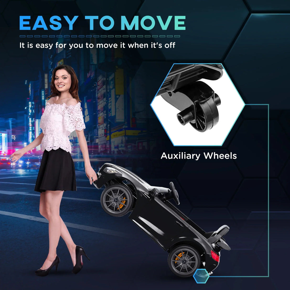 Licensed Mercedes-Benz 12V Kids Electric Ride On Car - Omega Lifestyles