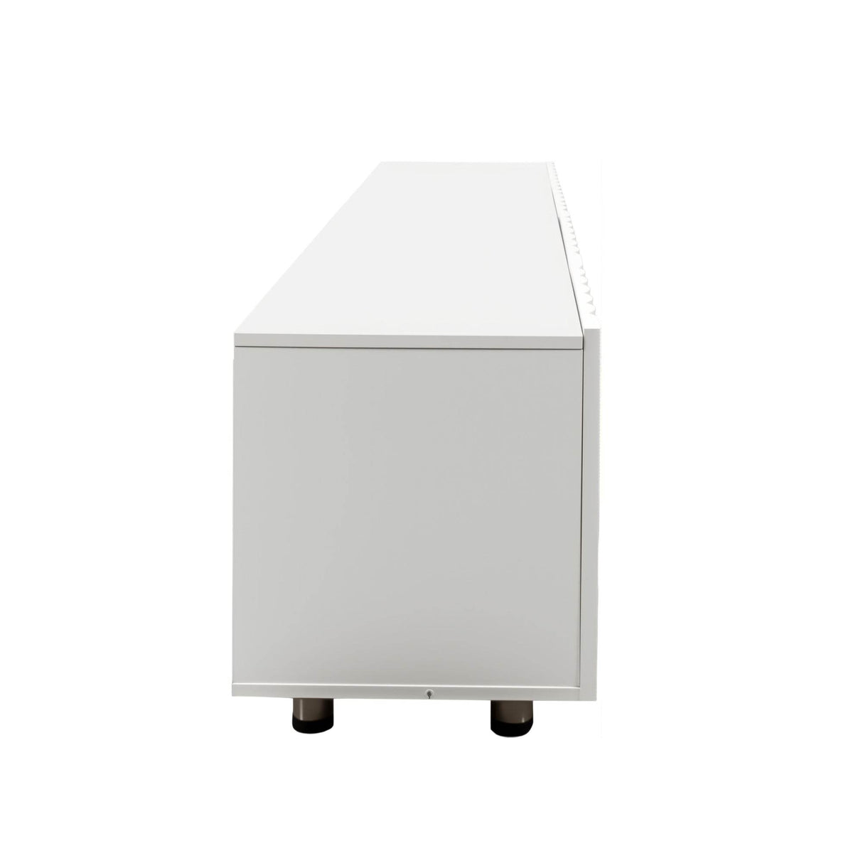 Modern White TV Stand With Storage Drawers - Sleep Galleria