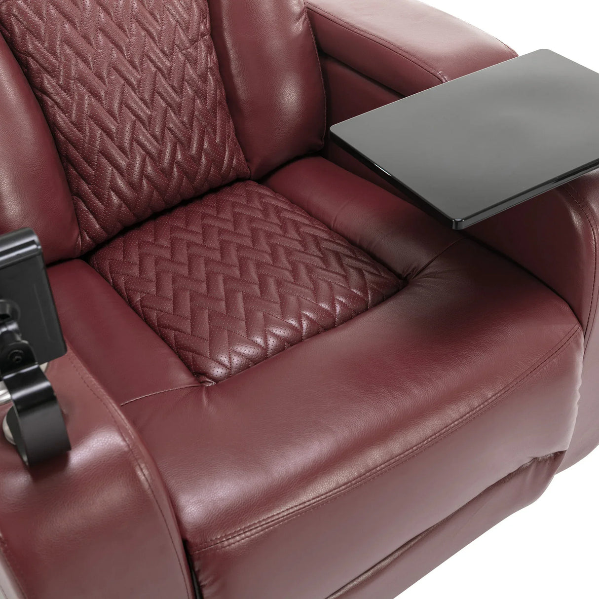 Power Recliner Chair PU Leather With USB Tray Table - Omega Lifestyles