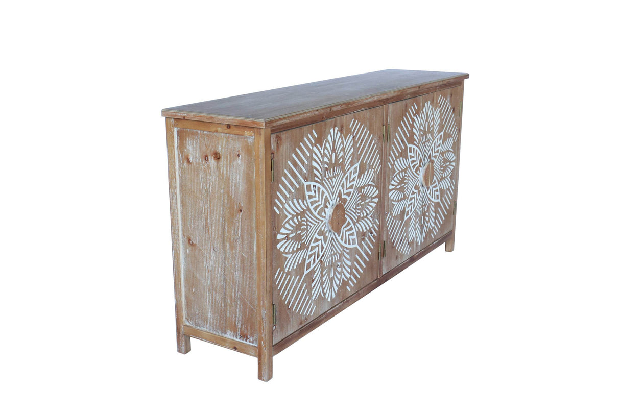 Vintage American Design Accent Corner Cabinet With Storage - Sleep Galleria