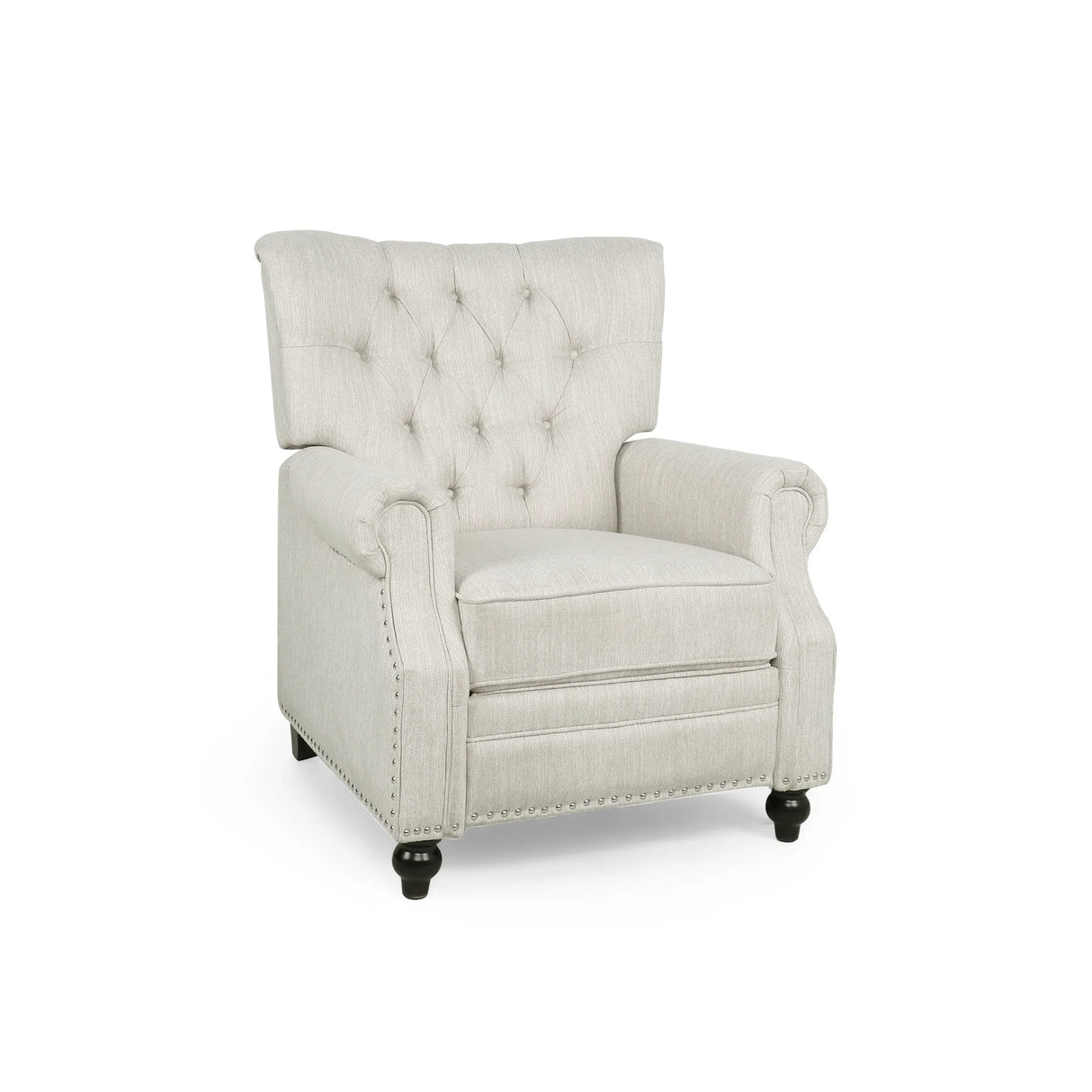 Contemporary Beige Fabric Pushback Recliner Chair - Omega Lifestyles