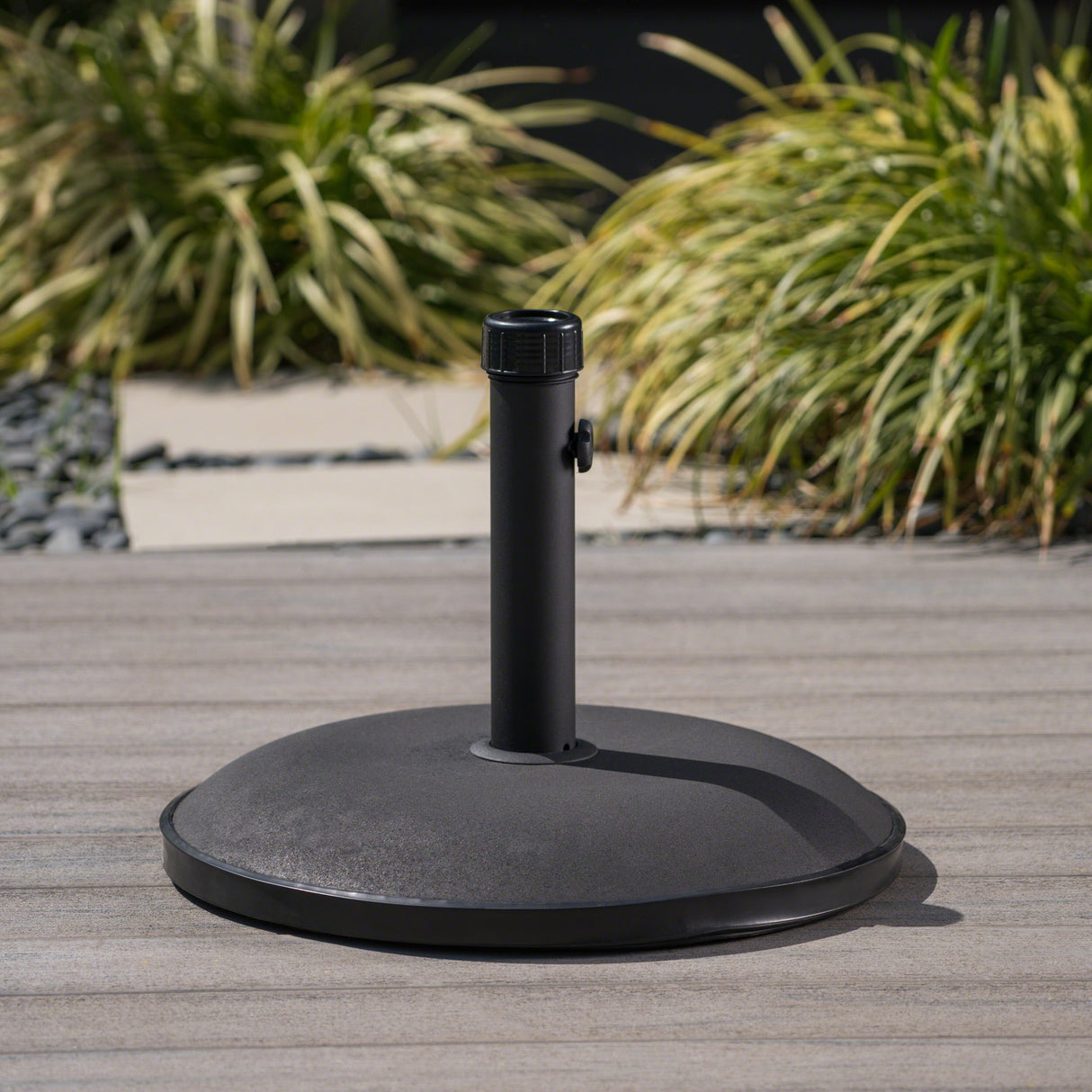 Concrete Black Outdoor Patio Umbrella Base Stand