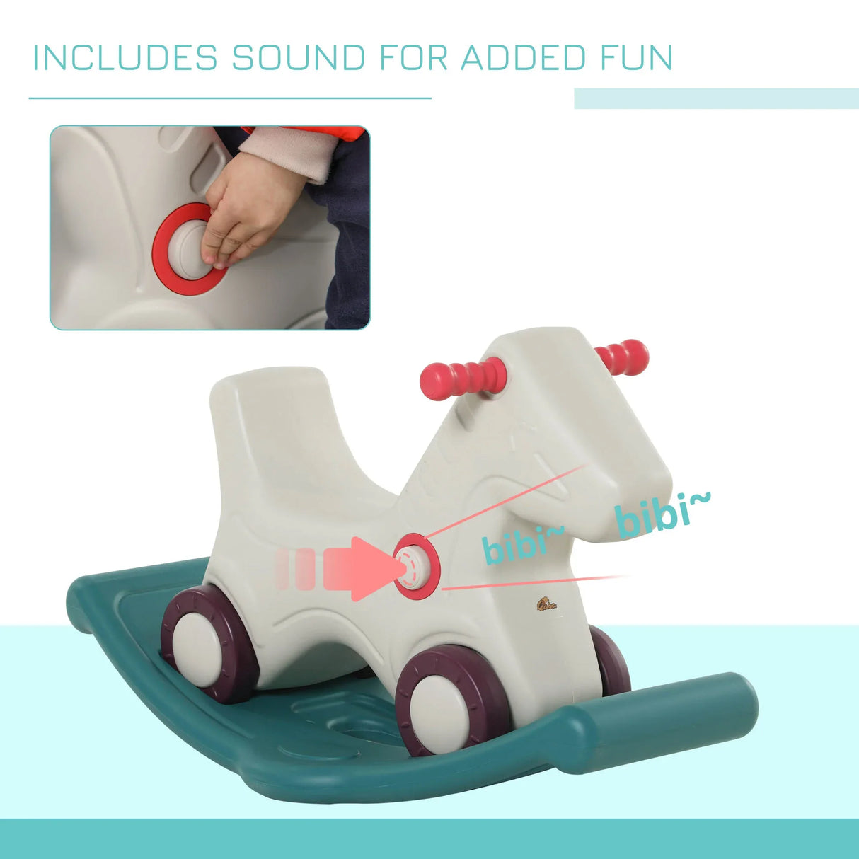 Kids 2-in-1 Rocking Horse And Sliding Car Toy - Omega Lifestyles