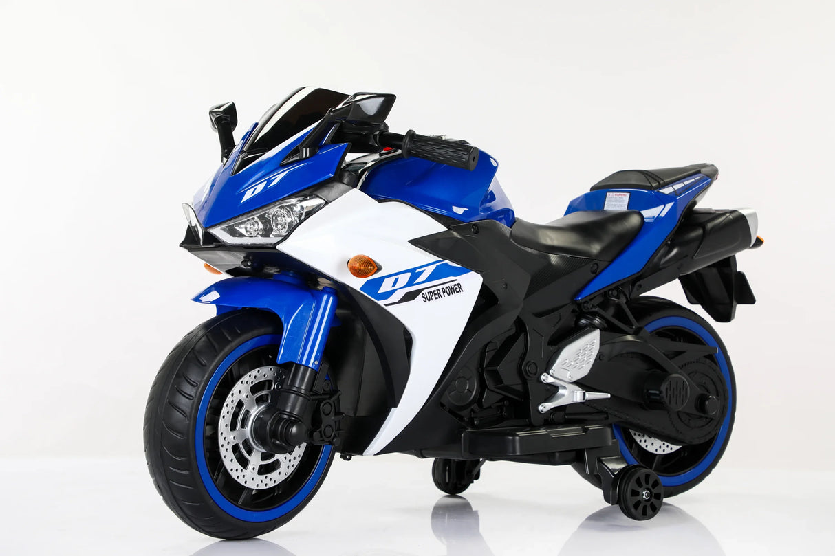 12V Kids Electric Ride On Motorcycle With Training Wheels - Omega Lifestyles