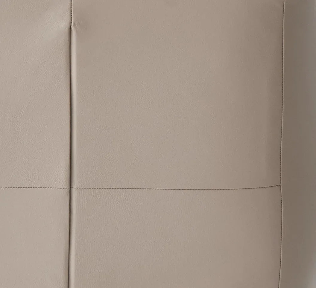 Khaki Top Grain Leather Accent Chair And Ottoman - Omega Lifestyles