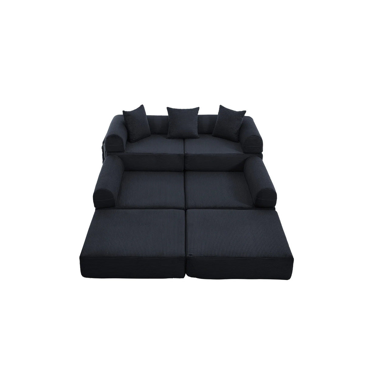 Convertible Corduroy Memory Foam Folding Sofa Bed - Omega Lifestyles