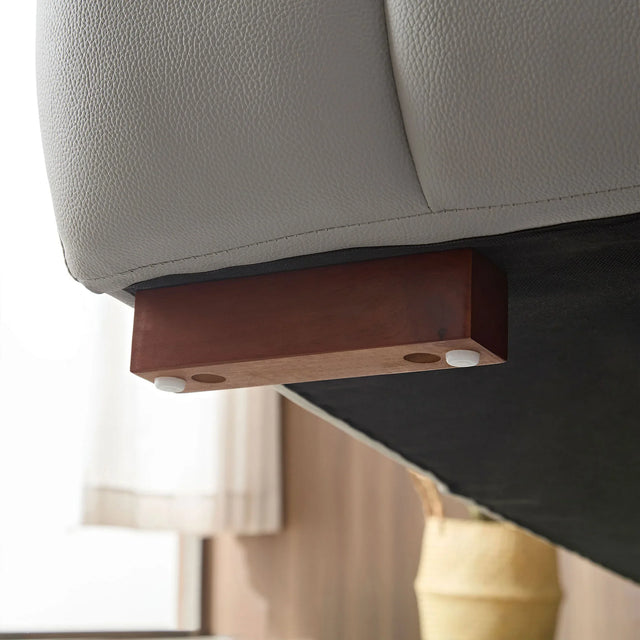 Electric Control Genuine Leather Wall-Hugger Reclining Sofa - Omega Lifestyles