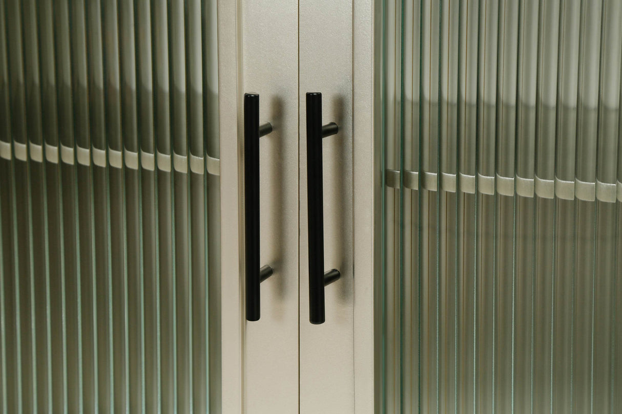 Antique Gold Wood TV Stand With Storage Cabinet - Sleep Galleria