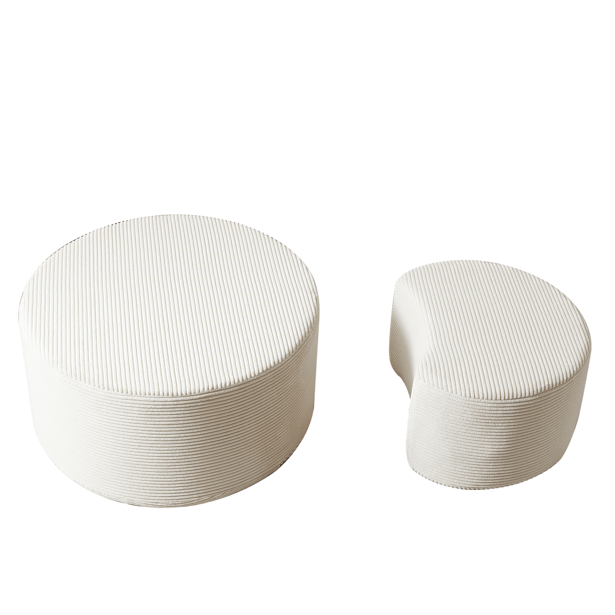 Set of 2 Upholstered Foam Ottoman Coffee Tables - Sleep Galleria