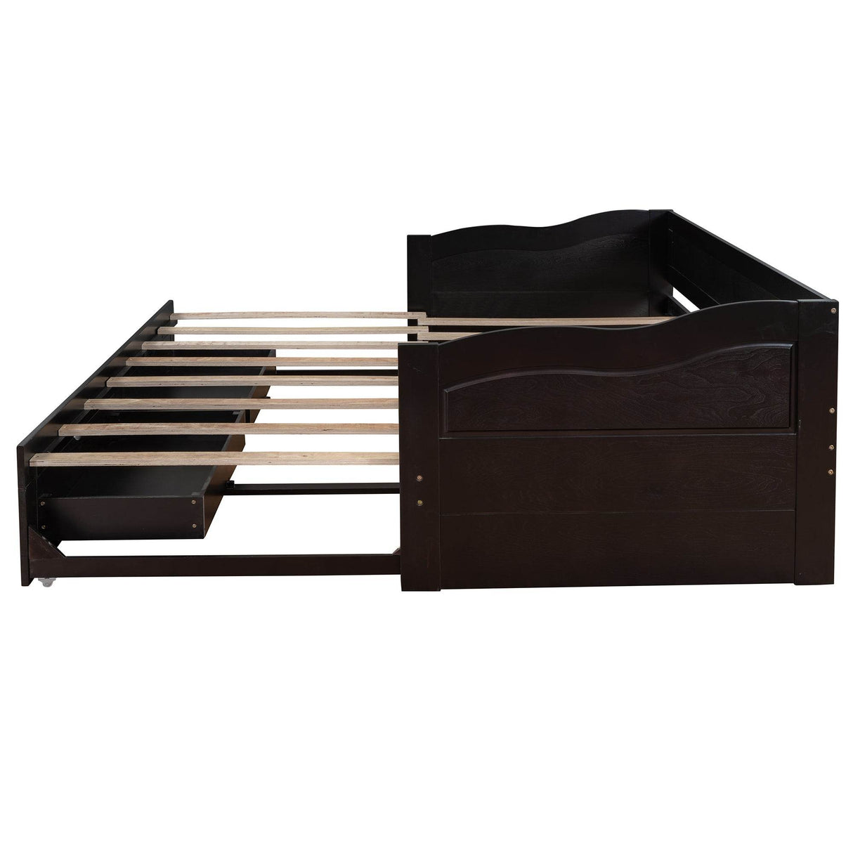 Twin Extendable Solid Wood Daybed With Trundle Drawers - Omega Lifestyles