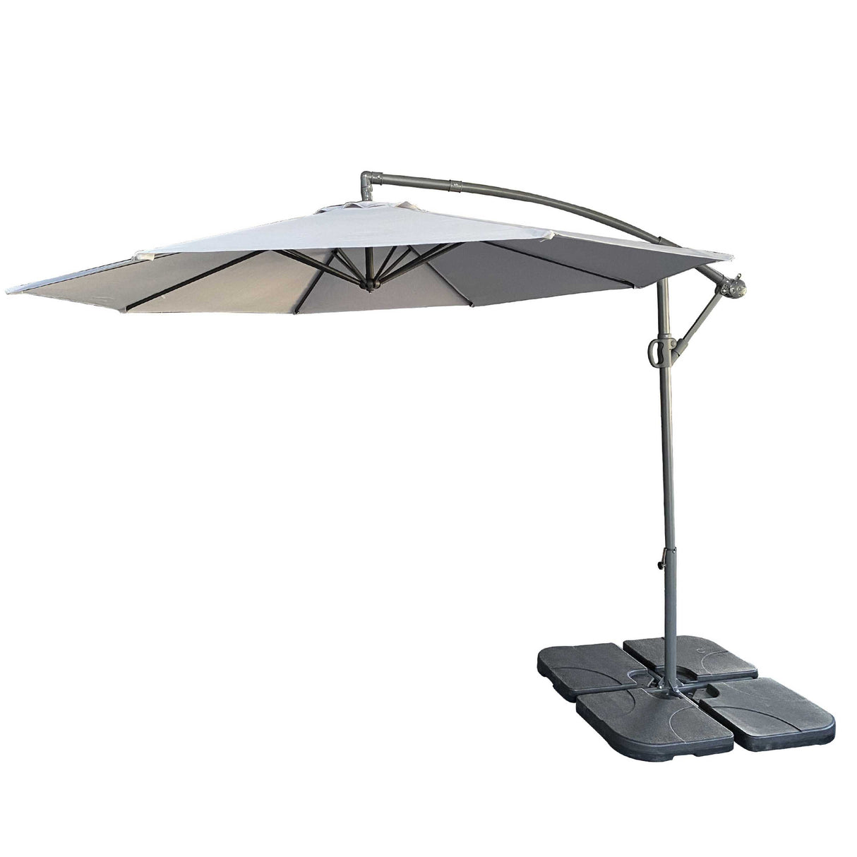 10-Foot Aluminum Crank Tilt Offset Cantilever Patio Umbrella