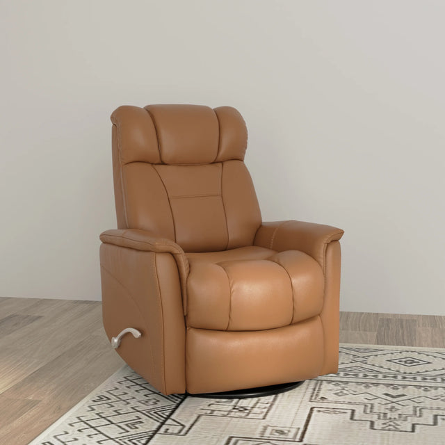 Swivel Glider Recliner With Manual Adjustable Headrest Footrest - Omega Lifestyles