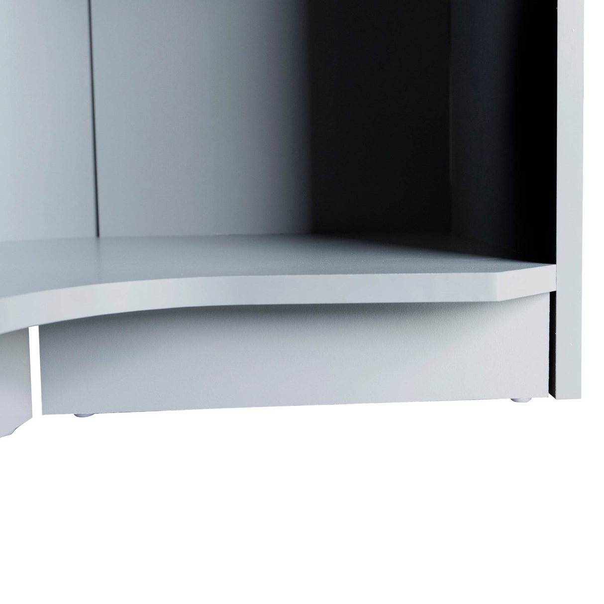 Polygon Corner Space-Saving Gray Particle Board Wardrobe - Omega Lifestyles