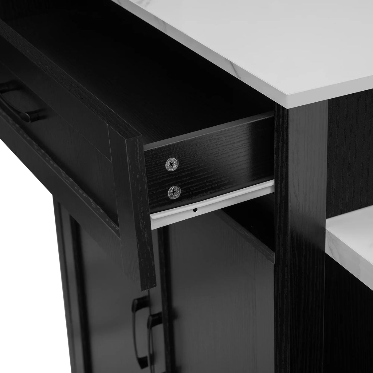 Extendable Kitchen Island With Dining Table And Storage - Omega Lifestyles