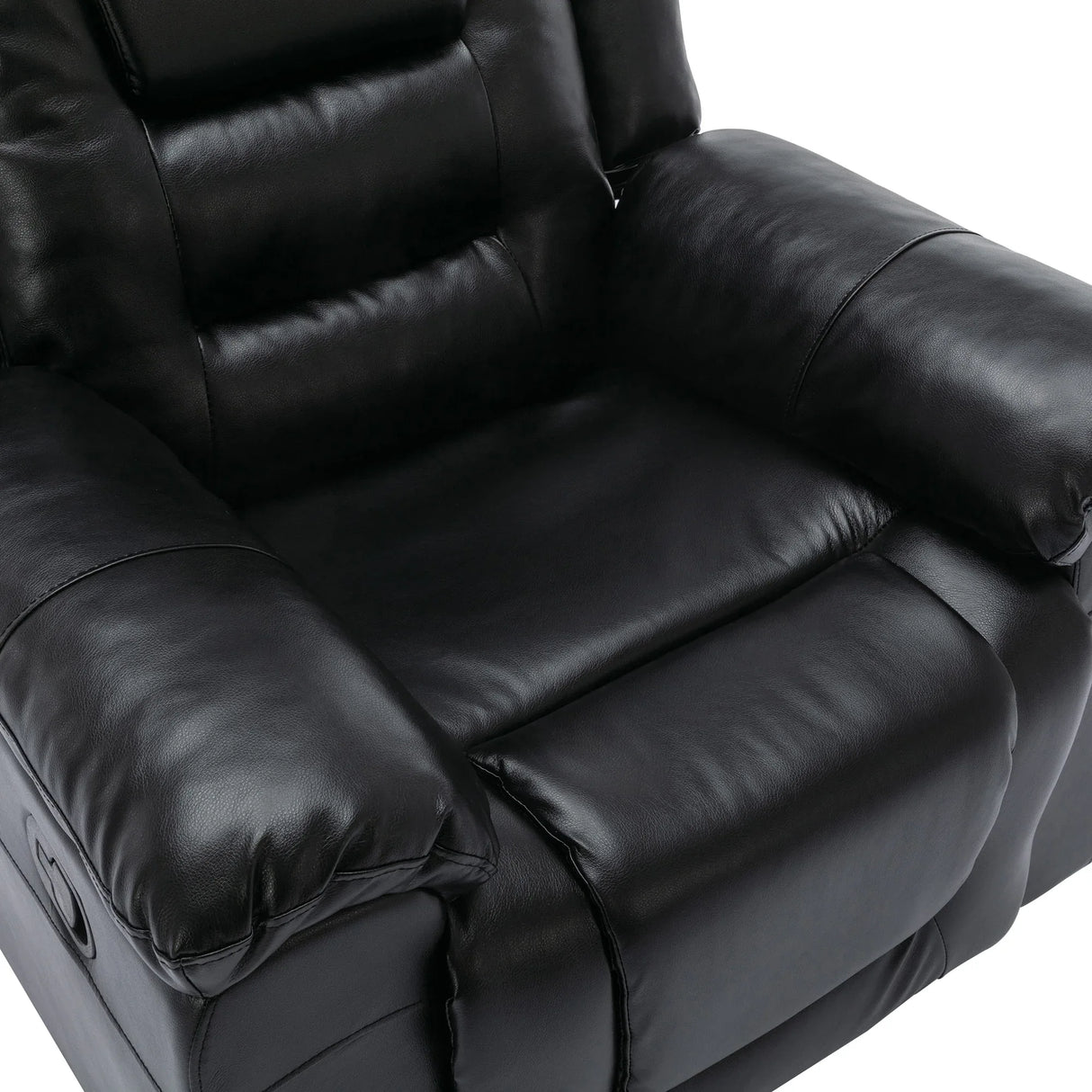 Manual Rocking 360-Degree Swivel Recliner Chair With PU Upholstery - Omega Lifestyles