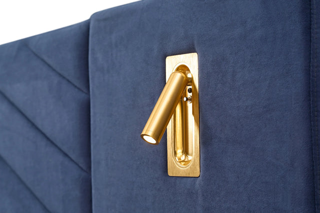 Queen Modern Velvet Upholstered Platform Bed Frame - Omega Lifestyles