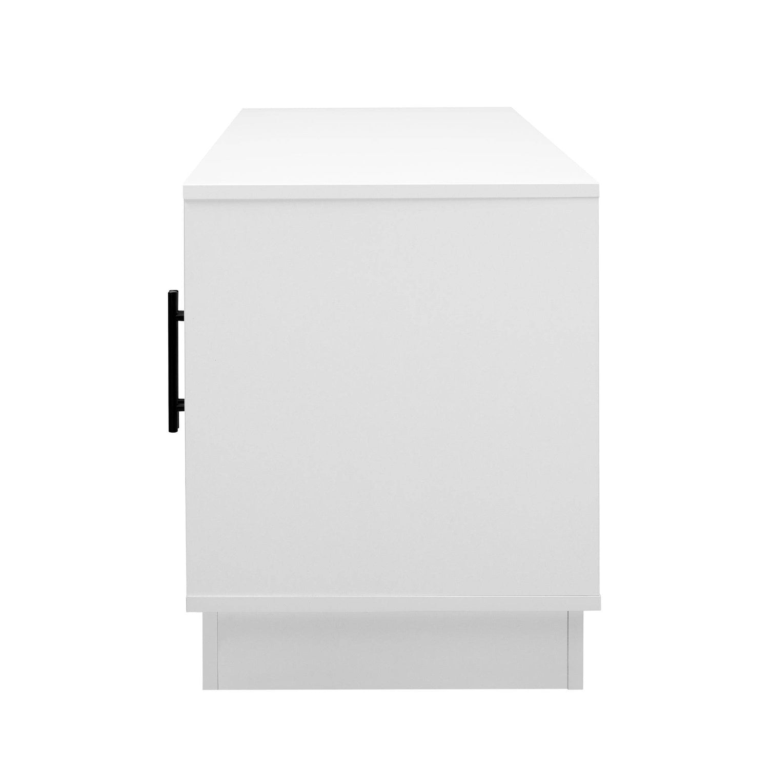 Modern Minimalist White MDF TV Stand With Storage - Sleep Galleria