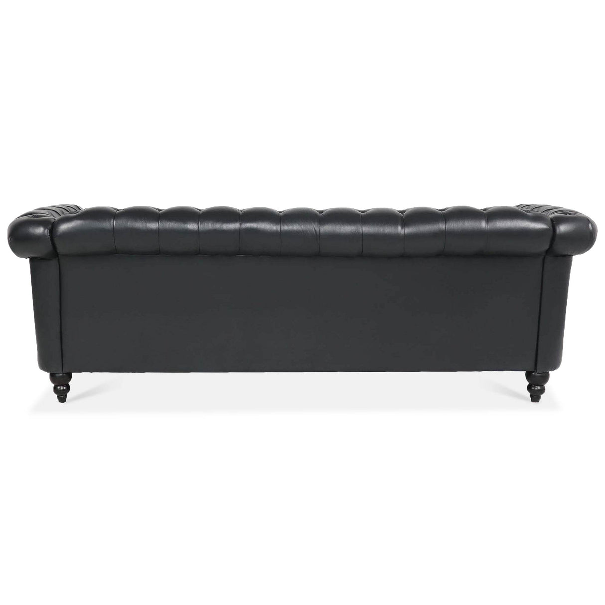 Chesterfield Three Seater Sofa With Soft PU Leather Upholstery - Omega Lifestyles