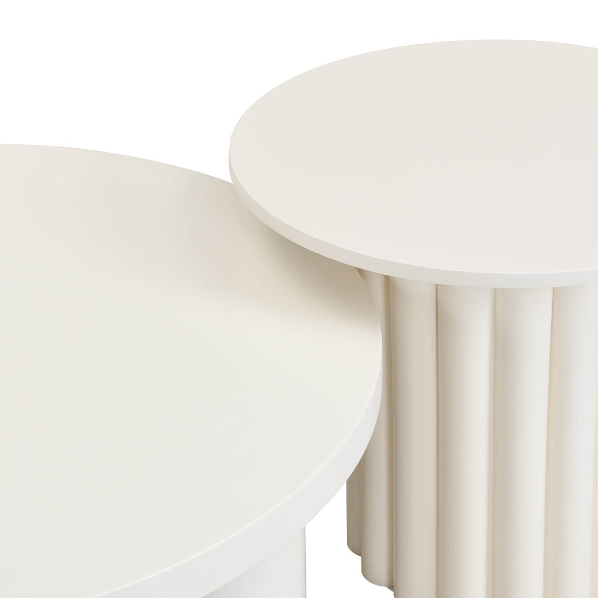 Set Of 2 Modern Roman Column MDF Coffee Tables - Sleep Galleria