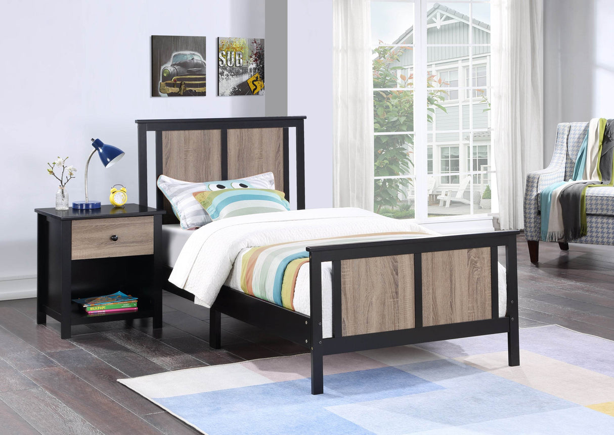 Connelly Twin Size Reversible Solid Wood Bed Frame