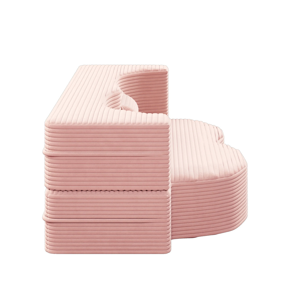 Full Size Folding Corduroy Plush Sleeper Sofa Bed With Pillows - Omega Lifestyles