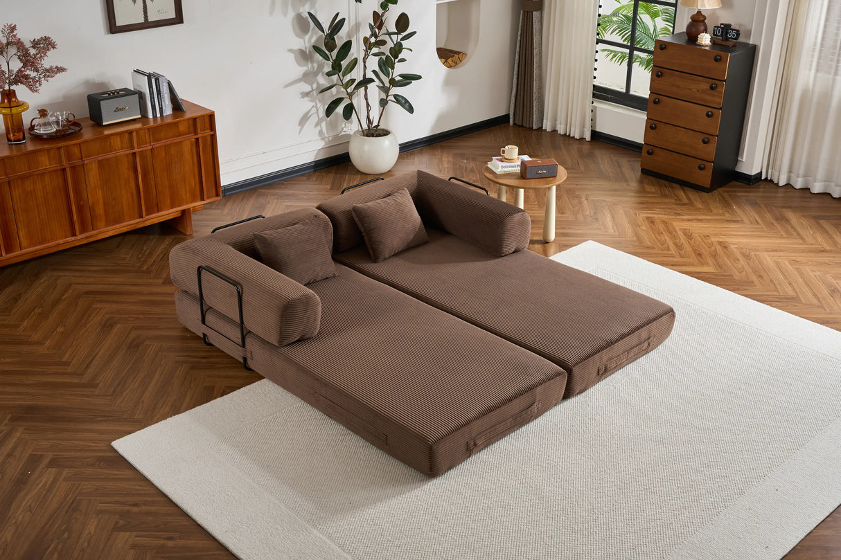 Convertible Corduroy 4-in-1 Sleeper Sofa Bed - Omega Lifestyles