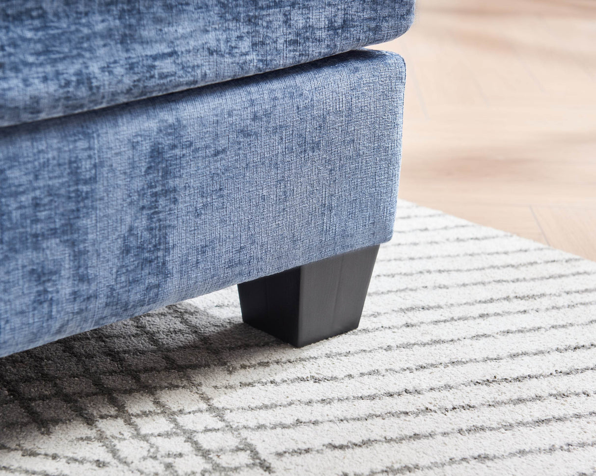 Modular L-Shaped 3-Seat Blue Sectional Couch - Omega Lifestyles