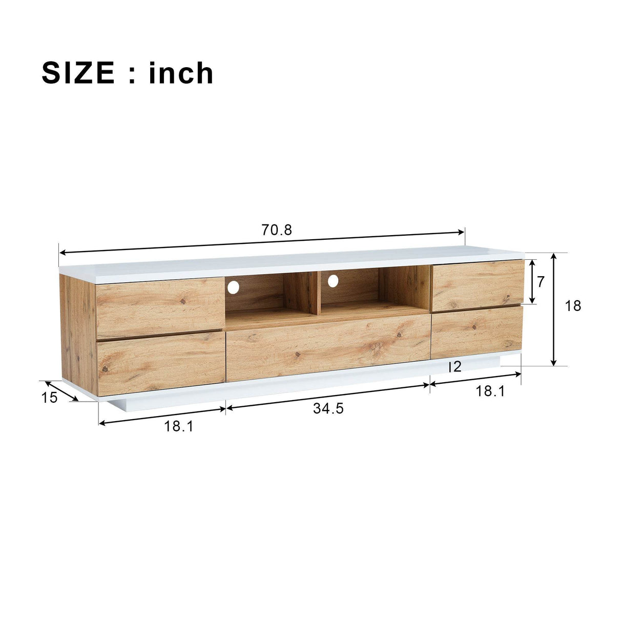 Modern TV Stand Media Console With Storage - Sleep Galleria