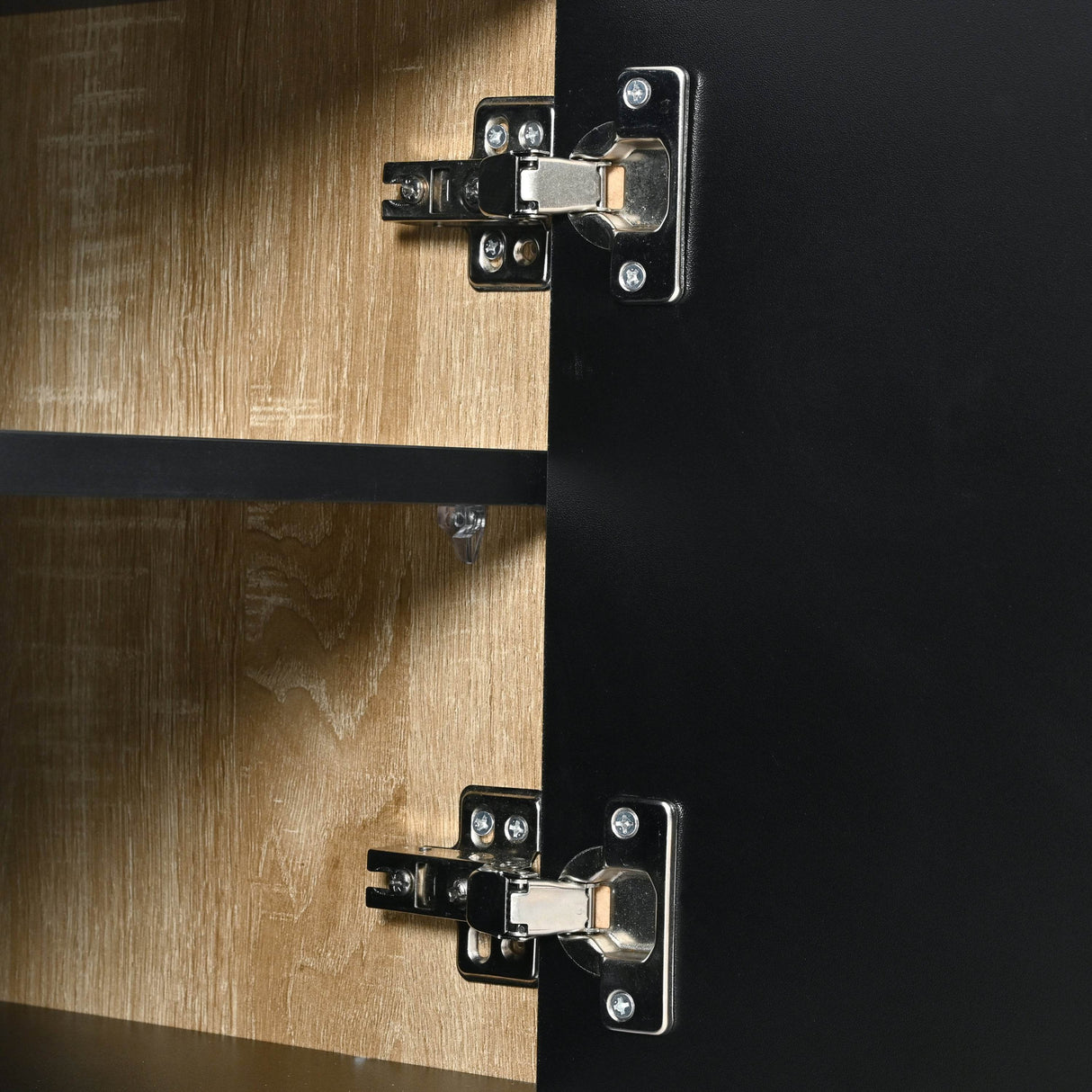 Luxury Fluted Black And Gold TV Stand With Storage - Sleep Galleria