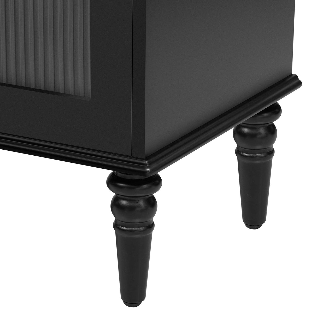 Retro Black MDF TV Stand With Drawers And Cabinets - Sleep Galleria