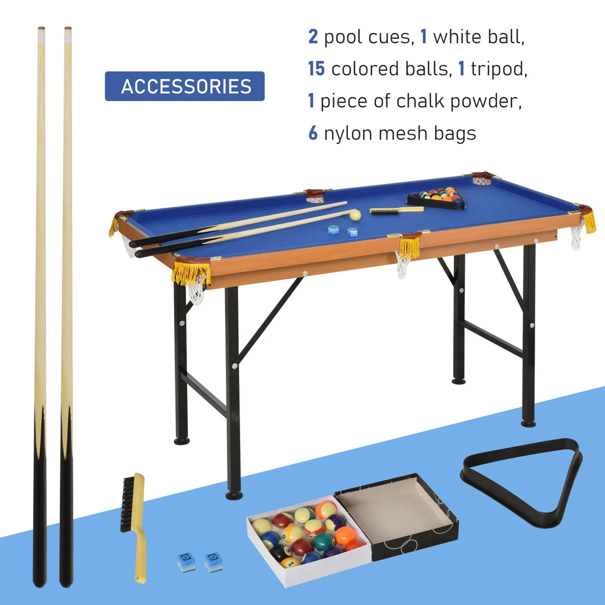 Portable Folding Miniature Pool Table With Full Set - Omega Lifestyles