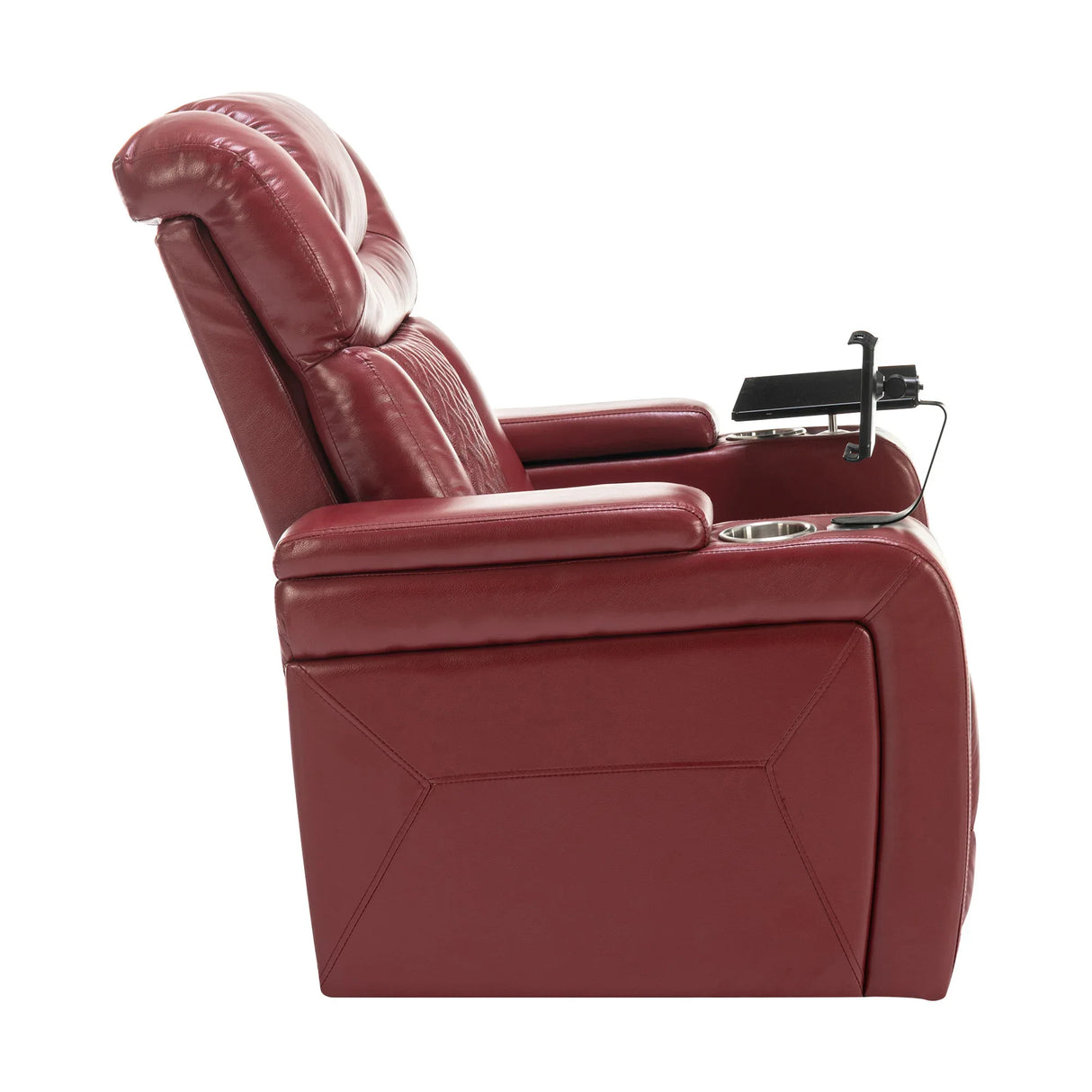 Power Recliner Chair PU Leather With USB Tray Table - Omega Lifestyles