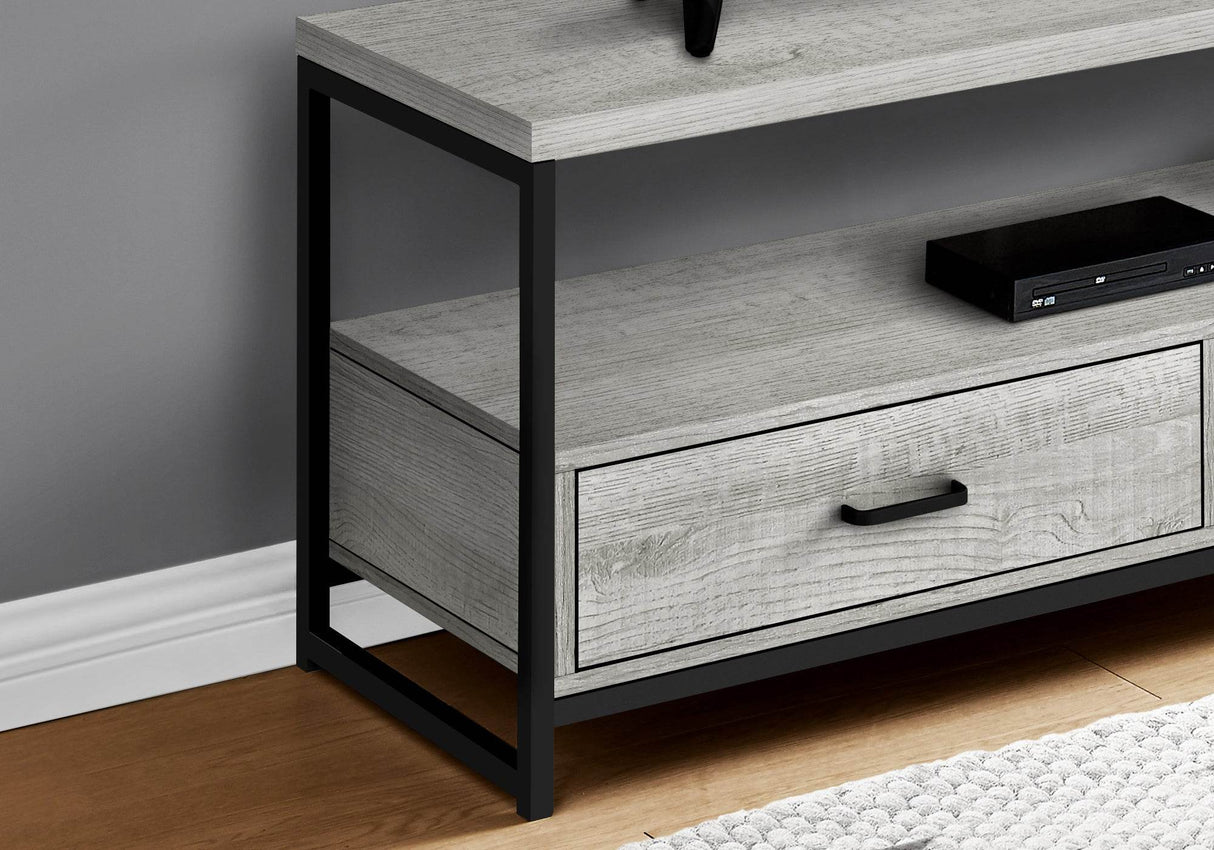 48-Inch Grey Laminate TV Stand With Storage Drawers - Sleep Galleria