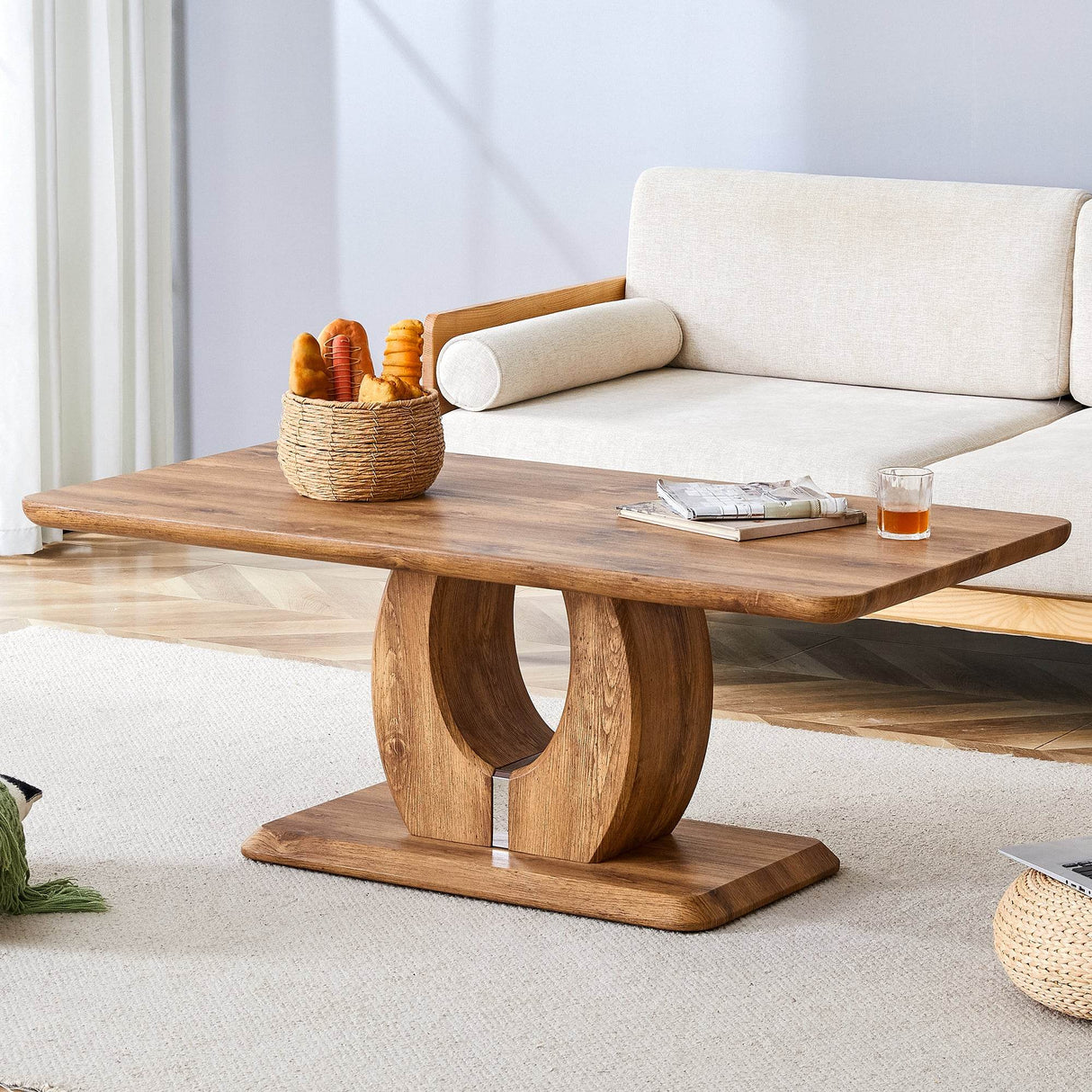 Modern Wood MDF Multipurpose Rectangular Coffee Table - Sleep Galleria